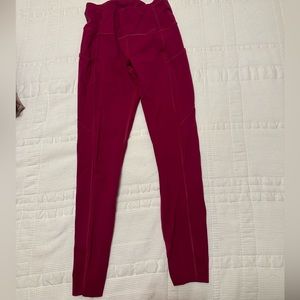 Lululemon (size 4) burgundy leggings 7/8 length